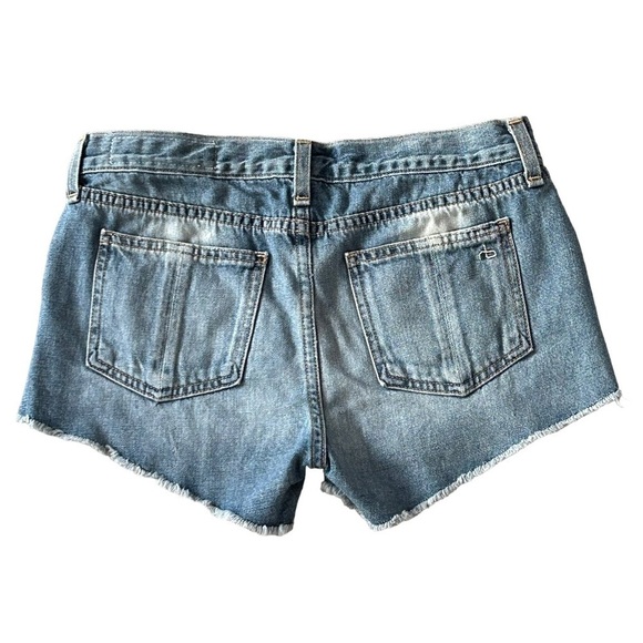 RAG & BONE Jean shorts Denim 5 pocket Cut-offs Side slits Raw edge Size 24 - Picture 11 of 15